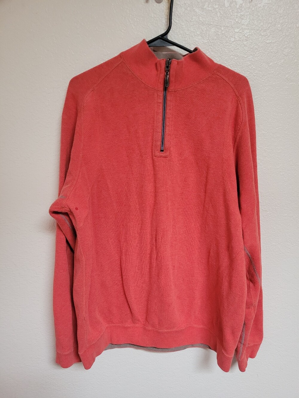 Tommy Bahama Men's Coral Half-Zip Reversible  Sweater